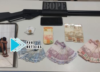 AÇÃO DO BOPE: Adolescente é flagrado com drogas, arma e moto roubada no Orgulho do Madeira
