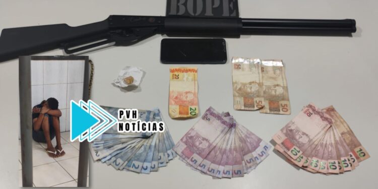 AÇÃO DO BOPE: Adolescente é flagrado com drogas, arma e moto roubada no Orgulho do Madeira