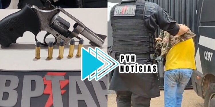 NA CINTURA: Casal armado é preso após perseguição e acidente com viatura do BPTAR