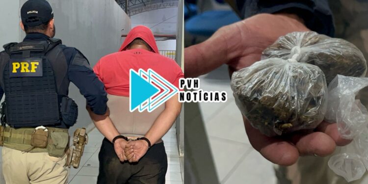 FICOU NERVOSO: Motorista quase bate em viatura da PRF e acaba preso com maconha