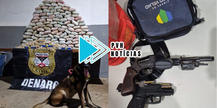 COMBATE AO TRÁFICO: Denarc apreende armas e drogas em Porto Velho