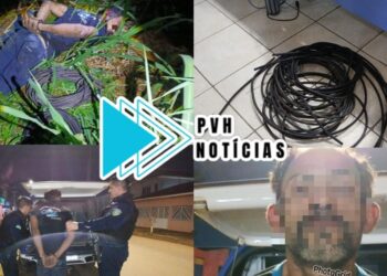 NAS ALTURAS: Ladrão é preso furtando fios em torre da Claro na zona leste