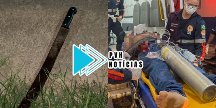 ATUALIZADA: Homem é atacado a golpes de facão durante bebedeira no Cristal da Calama