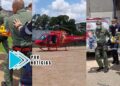 ATUALIZADA: Criança de 2 anos vítima de grave acidente é socorrida em helicóptero dos Bombeiros