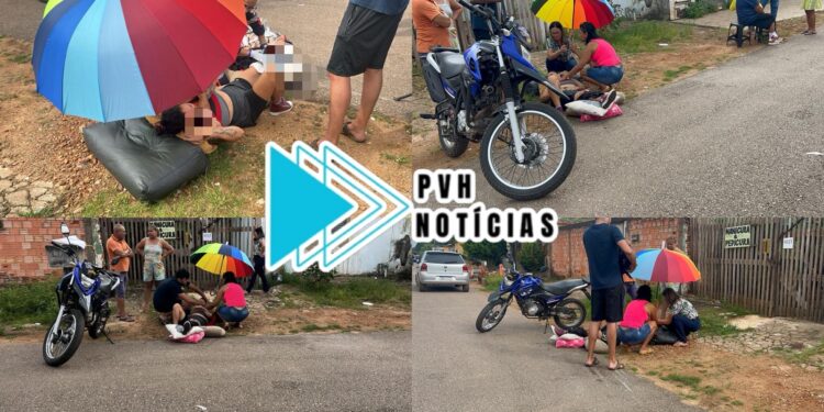MAIS UMA: Passageira de moto sofre fratura exposta em grave acidente na zona sul