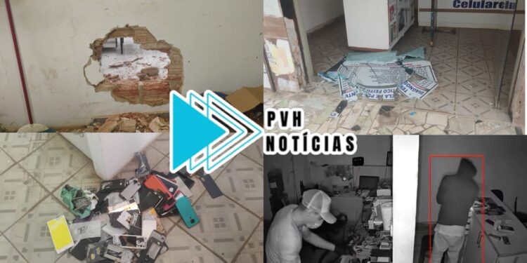 ARRASTÃO: Bandidos fazem buraco na parede e furtam duas lojas na zona leste