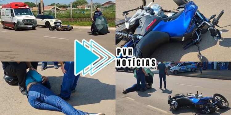 URGENTE: Motociclista bate em traseira de outro veículo e fica ferido na 7 de Setembro