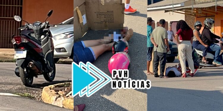 Motociclista foge depois de causar acidente e deixar mulher com fratura exposta na zona sul