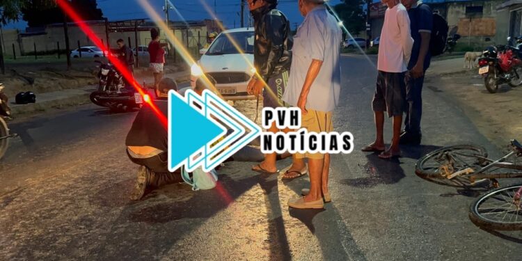 URGENTE: Acidente entre moto e bike deixa homem gravemente ferido na zona sul