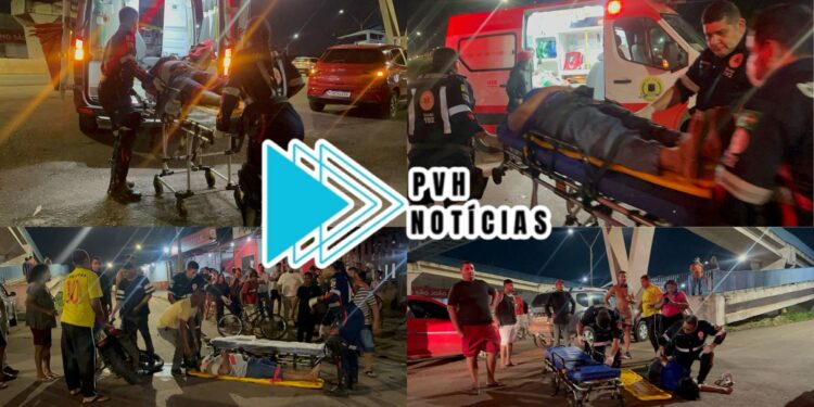 Colisão entre motos deixa três feridos graves na BR-364 em Porto Velho