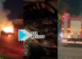 URGENTE: Carro é atingido por incêndio no bairro Nova Porto Velho