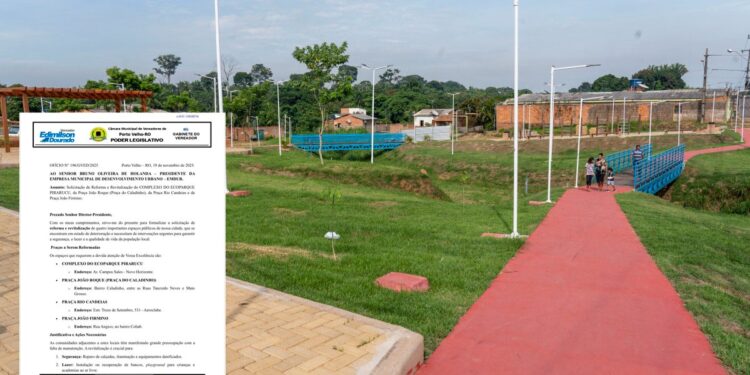 Vereador Edimilson Dourado cobra revitalização de quatro praças e evidencia compromisso com qualidade de vida em Porto Velho