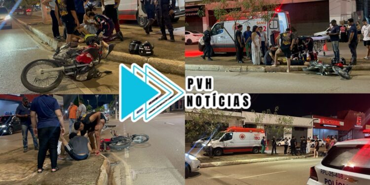 URGENTE: Casal cai de moto após ser fechado por Gol na Nações Unidas