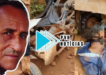 IDENTIFICADO: Idoso morre em acidente de moto depois de sair para comprar remédios em Candeias do Jamari