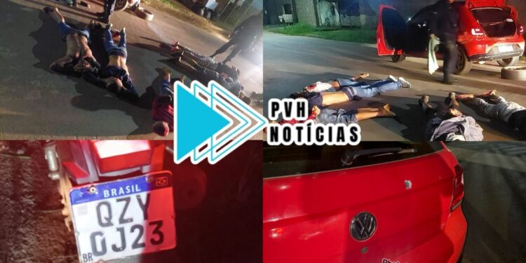 PERSEGUIÇÃO: Roubo a carro de aplicativo termina com tiroteio e sete criminosos detidos na zona leste