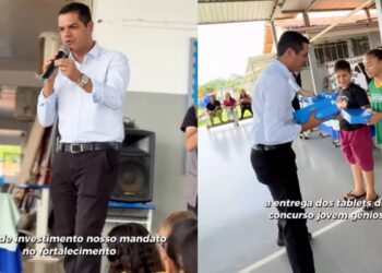 Deputado Cássio Gois entrega tablets e anuncia novos investimentos na educação em Cacoal