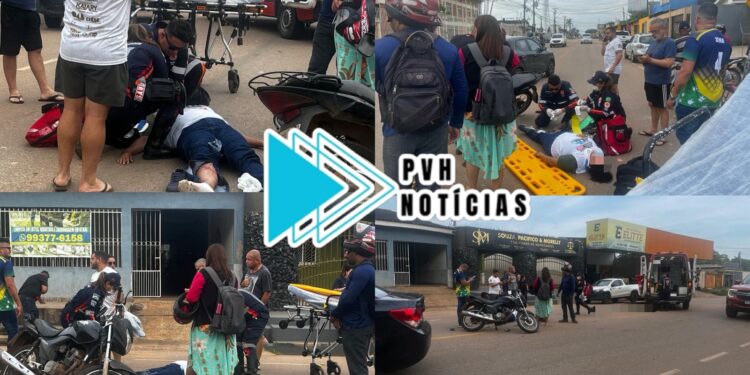 URGENTE: Motorista faz conversão e causa grave acidente com funcionários do Parque Ecológico na Rio Madeira