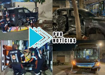 URGENTE: Colisão entre carro e ônibus deixa dois feridos no centro