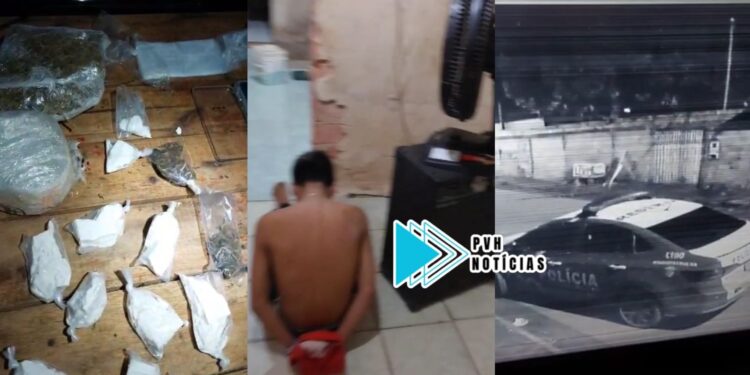 ATUALIZADA: Equipe do sgt Machado flagra adolescente vendendo drogas em boca de fumo na zona leste
