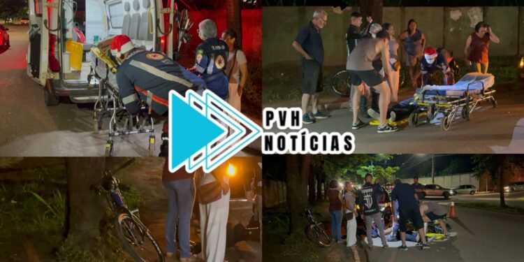 URGENTE: Ciclista fica inconsciente após ser atropelado por carro na zona leste
