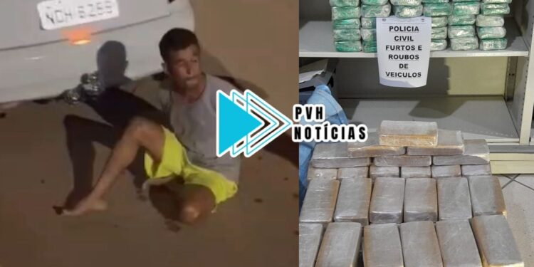 NA BR-364: Polícia Civil prende traficante que trazia quase 150kg de drogas da Bolívia para Porto Velho