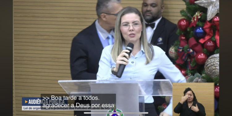 Vereadora Sofia Andrade critica falta de valorização dos praças e denuncia perseguições internas em audiência pública na ALE-RO