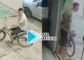 VÍDEO: Apenado monitorado é filmado furtando bike em frente de loja na Amazonas