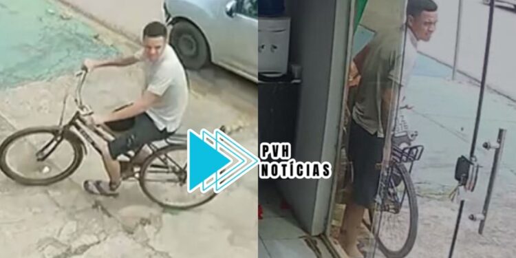 VÍDEO: Apenado monitorado é filmado furtando bike em frente de loja na Amazonas