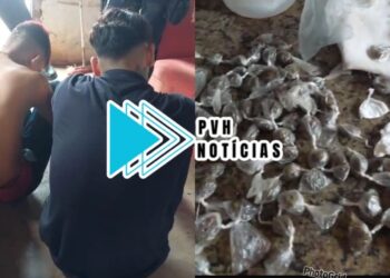 DENÚNCIA: Equipe do sgt Machado flagra dupla com drogas em boca de fumo na zona sul