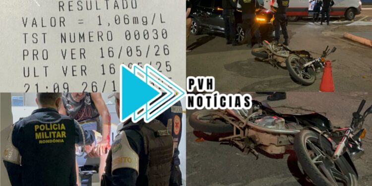 URGENTE: Idoso embriagado é preso após pilotar moto pela calçada e causar acidente na Caula