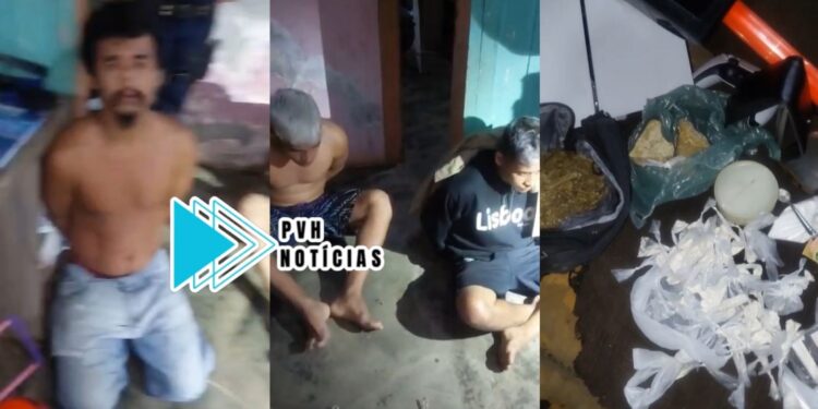 URGENTE: Equipe do sgt Machado estoura boca de fumo e prende trio com drogas no Costa e Silva