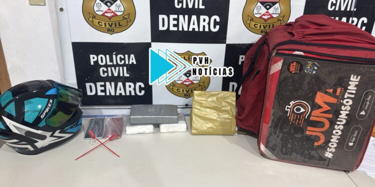 DELIVERY: Denarc prende motoboy fazendo entrega de cocaína na zona sul