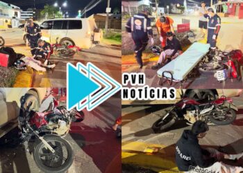 URGENTE: Grave acidente deixa motoboy ferido em rotatória no centro de Ji-Paraná