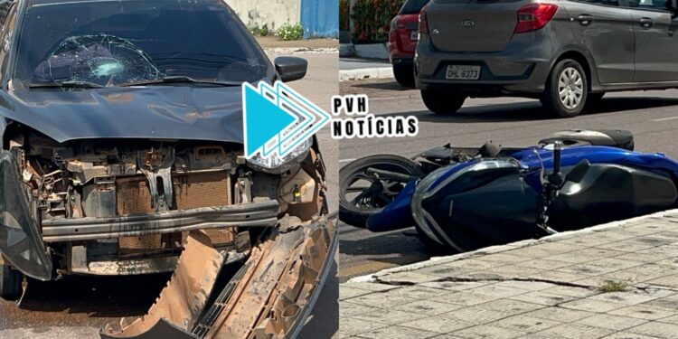 URGENTE: Motociclista avança preferencial e sofre grave atropelamento no centro