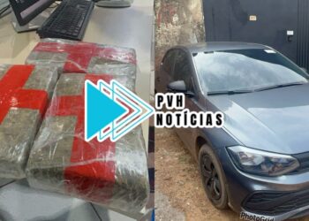 PERDI: BPChoque atira em veículo durante perseguição e prende traficante com 3kg de drogas na zona sul