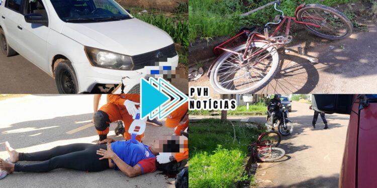 URGENTE: Ciclista é atropelada por carro na zona leste