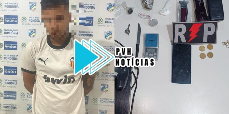 VÍDEO: Equipe do sgt Machado prende acusado de tráfico com drogas no Nova Porto Velho