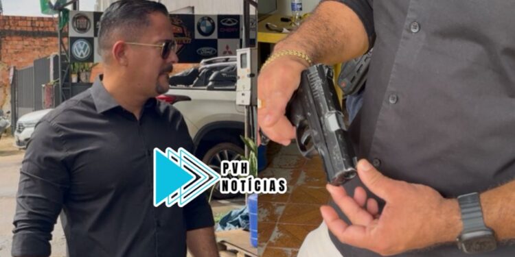 AÇÃO RÁPIDA: Secretário de Segurança flagra homem armado em distribuidora no centro de Porto Velho