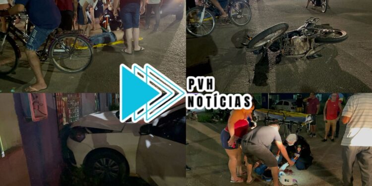 URGENTE: Motociclista fica em estado grave após carro invadir cruzamento e causar acidente na zona leste