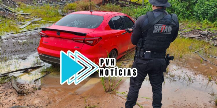 ATUALIZADA: BPTAR recupera Cronos roubado durante tentativa de latrocínio, e prende suspeito