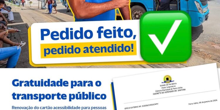 Vereador Dr. Santana garante passe gratuito no transporte público para pessoas com transtornos mentais e beneficiários da Previdência