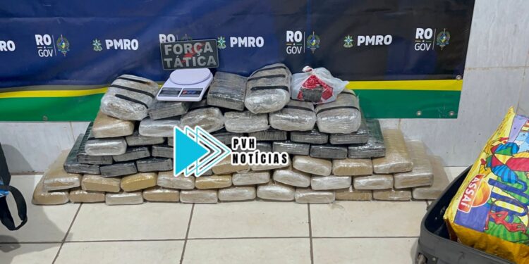 ATUALIZADA: Força Tática fecha o cerco e prende traficante com 57kg de drogas na zona sul