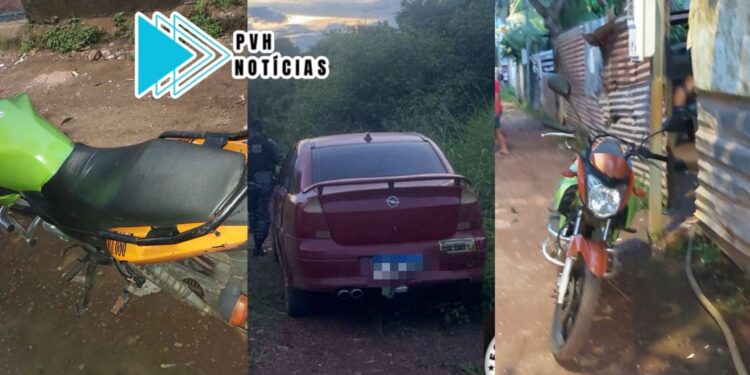 URGENTE: PM recupera carro e moto roubados durante assalto com reféns na zona leste