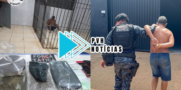 BECO TRAÍRA: Força Tática prende “Zeca do CV” com tabletes de drogas em boca de fumo no Nacional