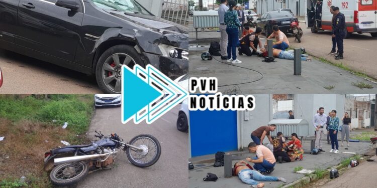 URGENTE: Pai e filho em moto ficam feridos após grave acidente na Duque