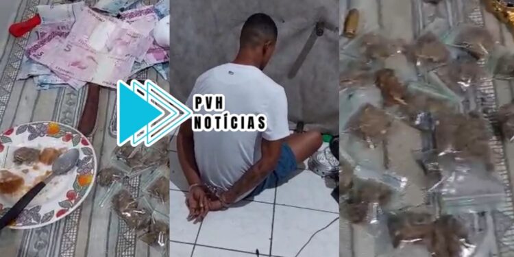 URGENTE: Equipe do sgt Machado prende traficante com drogas e fecha boca de fumo no centro