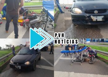 URGENTE: Motociclista inabilitado sobe viaduto na contramão e sofre grave acidente