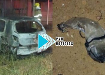 NO PLANALTO: Bandidos usam coquetel molotov e destroem carro na zona leste