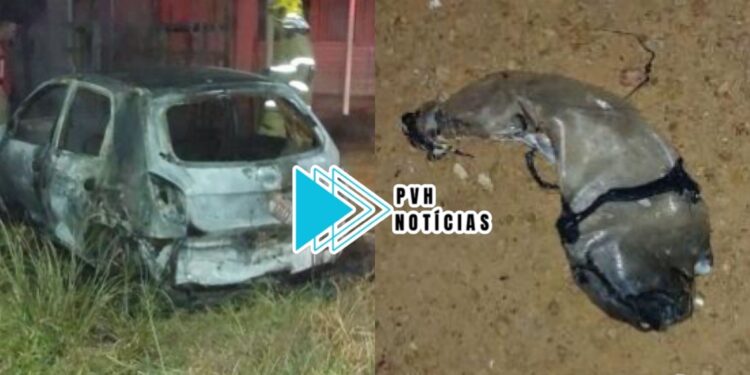 NO PLANALTO: Bandidos usam coquetel molotov e destroem carro na zona leste