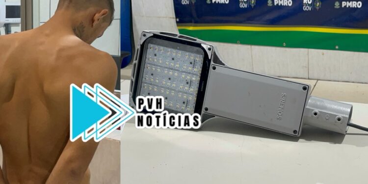 DENTRO DE CASA: Foragido da Operação Audácia é preso com luminária furtada da prefeitura na zona leste